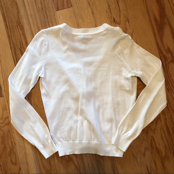 White V-Neck Basic Cardigan - H&M - Small - Picture 3 of 7